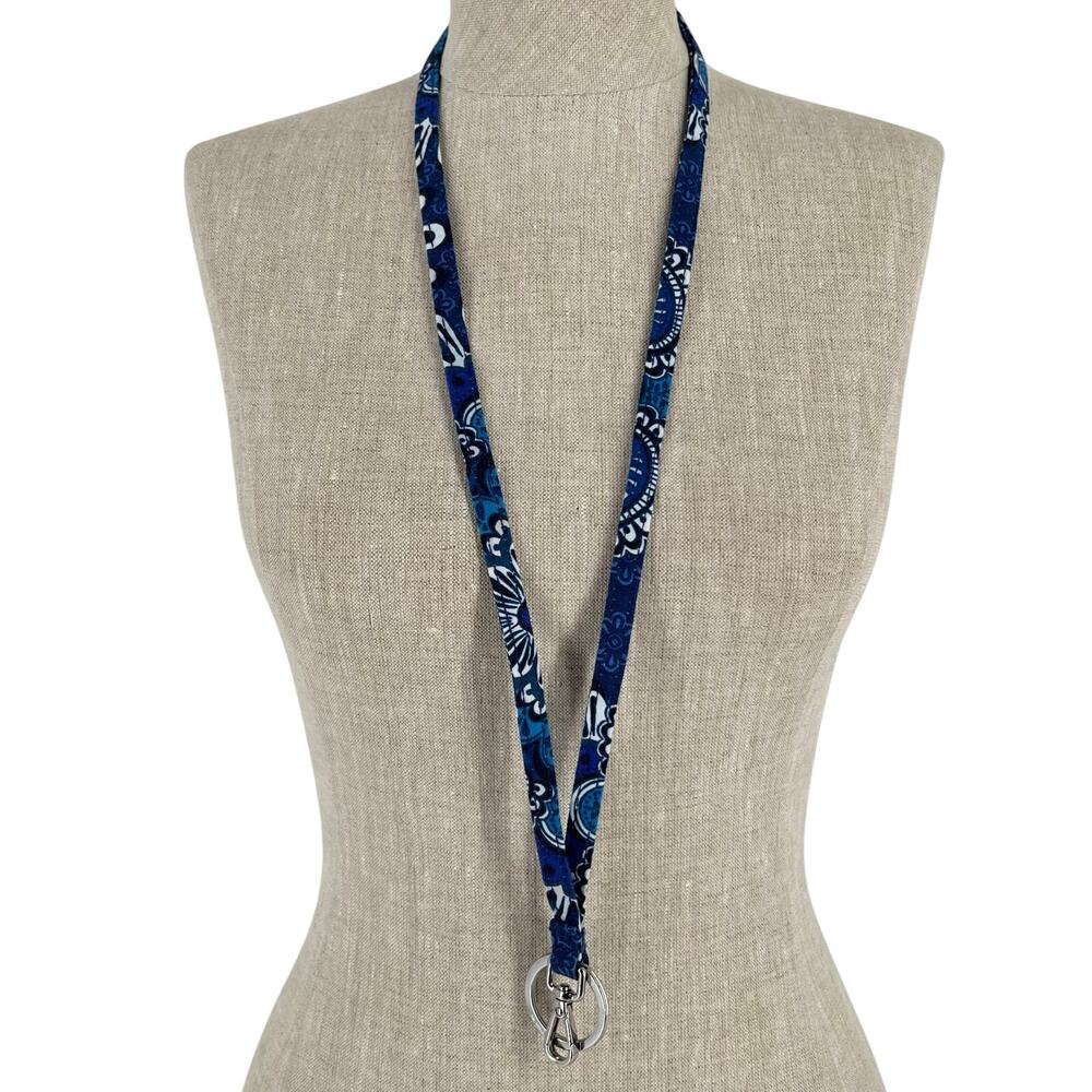 Vera Bradley blue floral lanyard